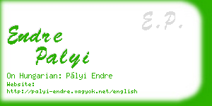 endre palyi business card